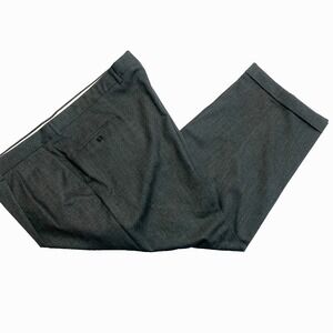 Vintage Givenchy Monsieur Dress Pants Mens 46R Gray Trousers Wool Pleated
